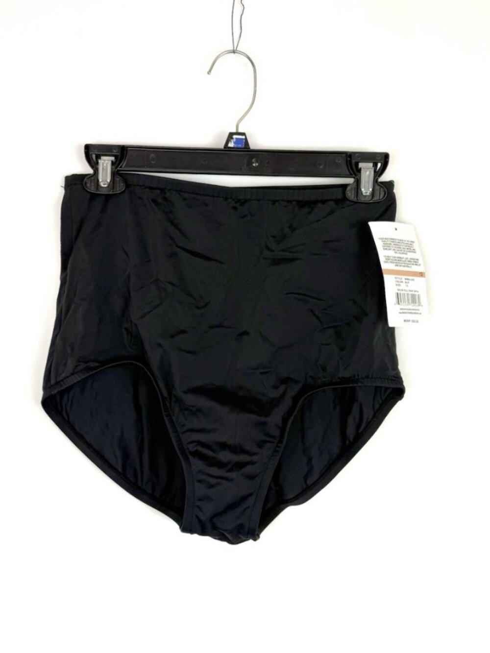 Maxine Of Hollywood Women’s Black High Waist Bikini Bottom Size 12